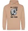 Чоловіча толстовка (худі) No turbo, no fun Пісочний фото