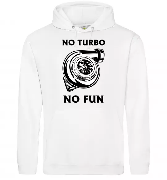 Жіноча толстовка (худі) No turbo, no fun Білий фото