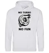 Жіноча толстовка (худі) No turbo, no fun Сірий меланж фото