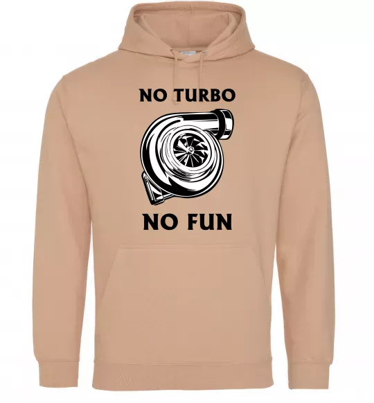 Жіноча толстовка (худі) No turbo, no fun Пісочний фото