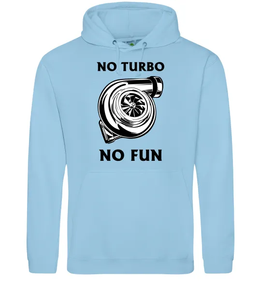 Жіноча толстовка (худі) No turbo, no fun Блакитний фото