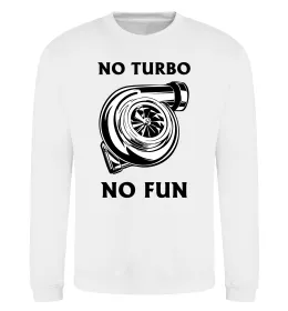 Світшот No turbo, no fun Білий фото