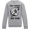 Дитячий світшот No turbo, no fun Сірий меланж фото