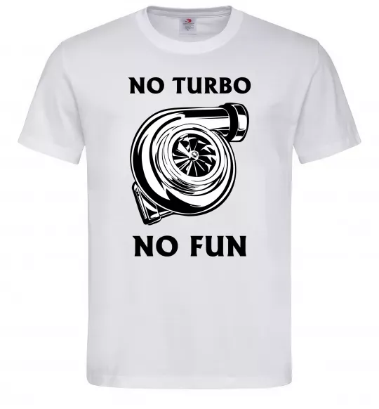 Чоловіча футболка No turbo, no fun Білий фото