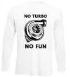 Лонгслив No turbo, no fun Белый фото