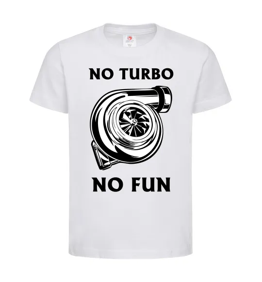 Дитяча футболка No turbo, no fun Білий фото