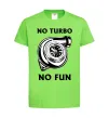 Дитяча футболка No turbo, no fun Лаймовий фото