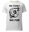 Чоловіча преміум футболка No turbo, no fun Білий фото