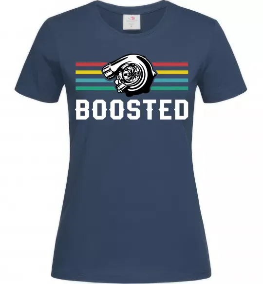 Жіноча футболка Boosted tuning Темно-синій фото