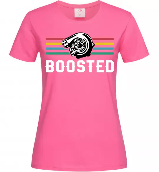 Жіноча футболка Boosted tuning Яскраво-рожевий фото