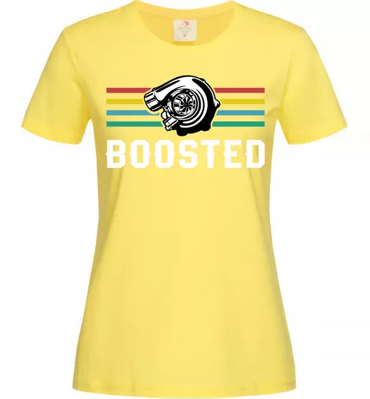 Жіноча футболка Boosted tuning Лимонний фото