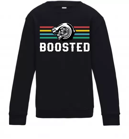 Детский Свитшот Boosted tuning Черный фото