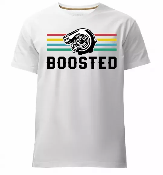 Чоловіча преміум футболка Boosted tuning Білий фото