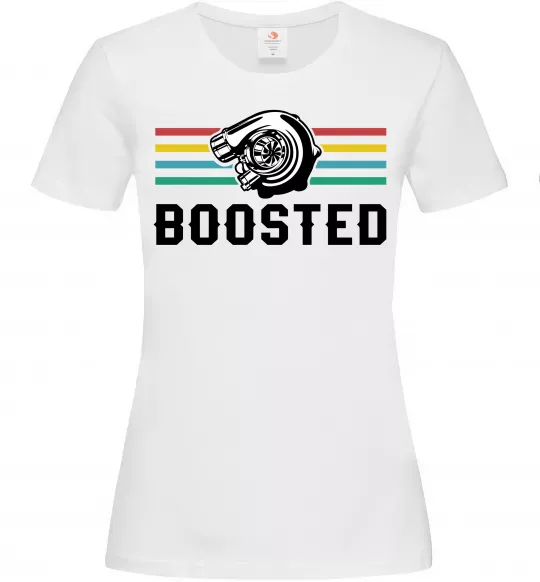 Жіноча футболка Boosted tuning Білий фото