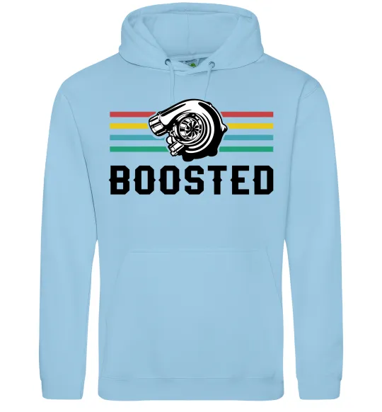 Мужская толстовка (худи) Boosted tuning Голубой фото