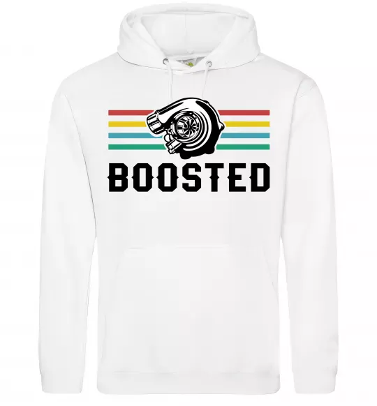 Женская толстовка (худи) Boosted tuning Белый фото