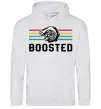 Женская толстовка (худи) Boosted tuning Серый меланж фото