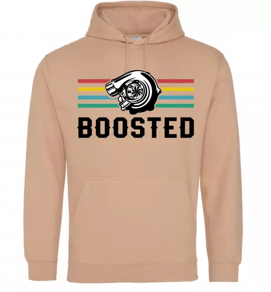 Женская толстовка (худи) Boosted tuning Песочный фото