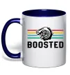 Чашка с цветной ручкой Boosted tuning Глубокий темно-синий фото