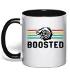 Чашка с цветной ручкой Boosted tuning Черный фото