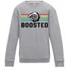 Детский Свитшот Boosted tuning Серый меланж фото