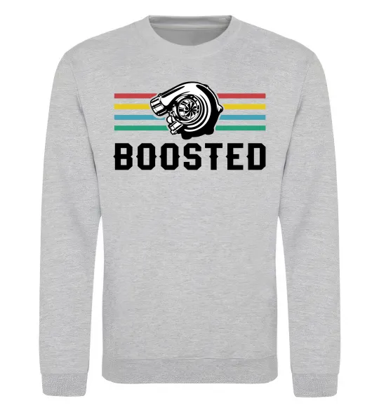 Свитшот Boosted tuning Серый меланж фото