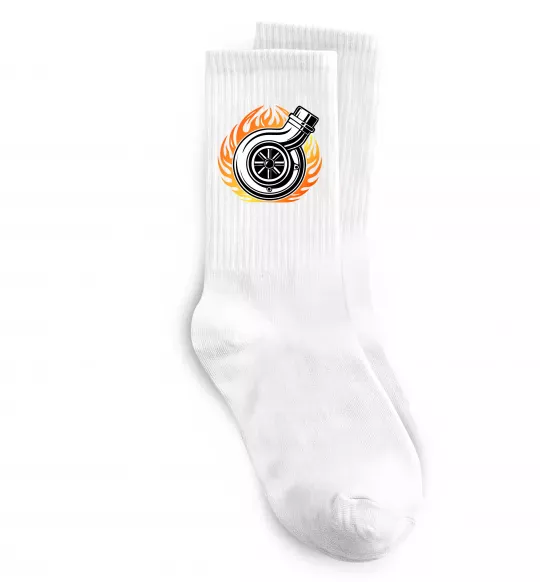 Носки Тюнінг вогонь Белый фото