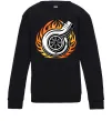 Детский Свитшот Тюнінг вогонь Черный фото