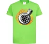 Детская футболка Тюнінг вогонь Лаймовый фото