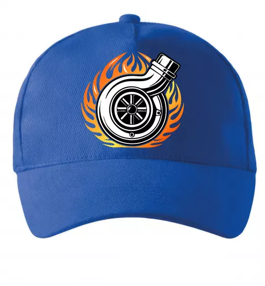 Кепка Тюнінг вогонь Яскраво-синій фото