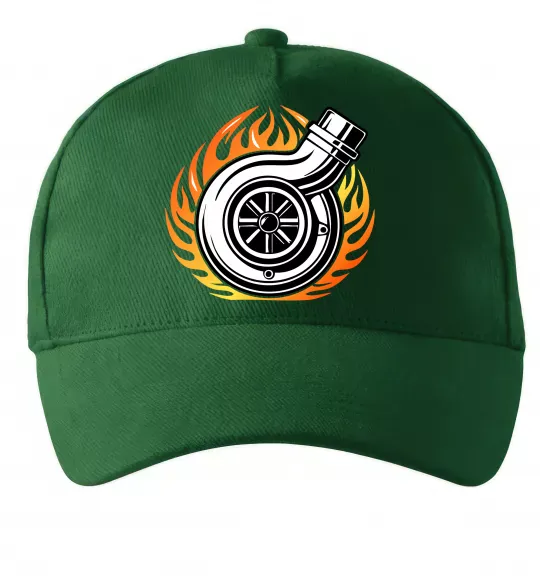 Кепка Тюнінг вогонь Темно-зелений фото