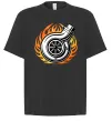 Футболка Оверсайз Тюнінг вогонь Черный Футболка Оверсайз Тюнінг вогонь Черный фото