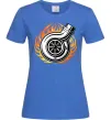 Женская футболка Тюнінг вогонь Ярко-синий фото