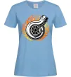 Женская футболка Тюнінг вогонь Голубой фото