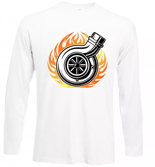 Лонгслив Тюнінг вогонь Белый фото