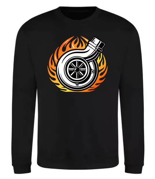 Свитшот Тюнінг вогонь Черный фото