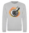 Свитшот Тюнінг вогонь Серый меланж фото