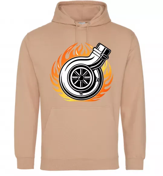 Женская толстовка (худи) Тюнінг вогонь Песочный фото