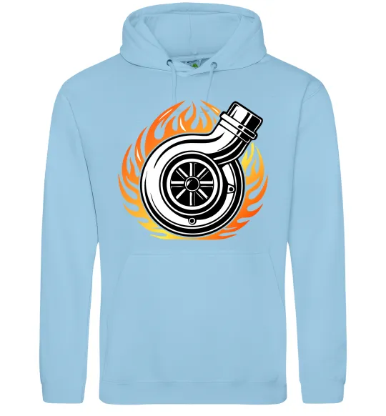 Женская толстовка (худи) Тюнінг вогонь Голубой фото