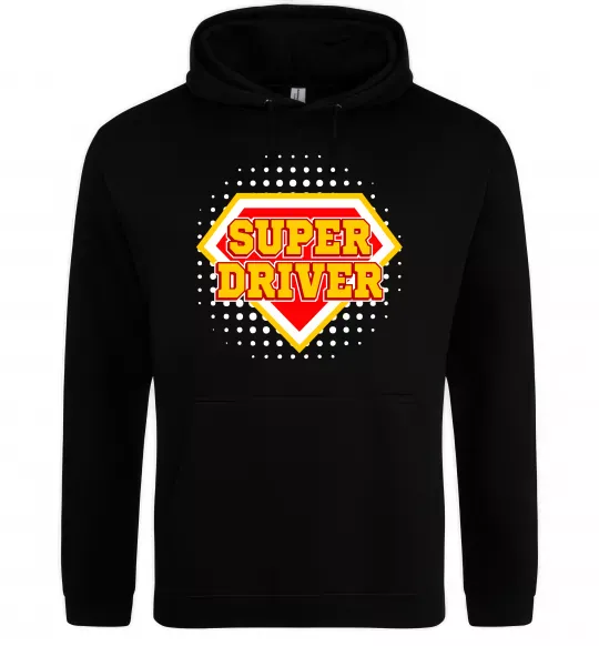 Мужская толстовка (худи) Super driver Черный фото