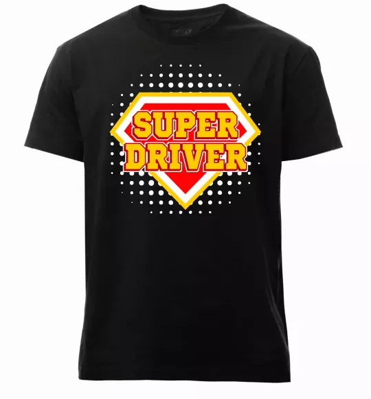 Чоловіча преміум футболка Super driver Чорний фото