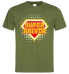 Мужская футболка Super driver Оливковый фото