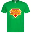 Мужская футболка Super driver Зеленый фото