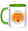 Чашка с цветной ручкой Super driver Зеленый Чашка с цветной ручкой Super driver Зеленый фото