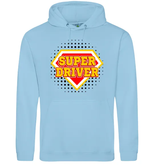Мужская толстовка (худи) Super driver Голубой фото