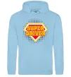 Женская толстовка (худи) Super driver Голубой фото