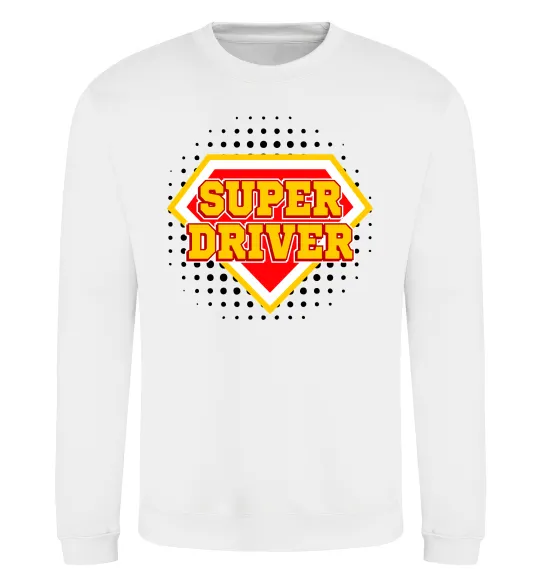 Свитшот Super driver Белый фото