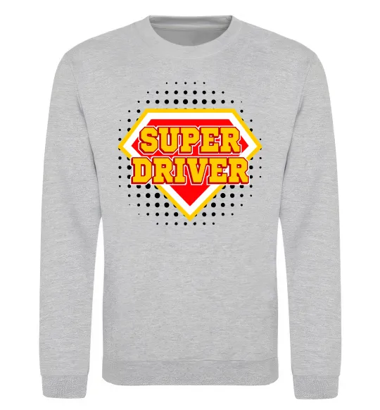 Свитшот Super driver Серый меланж фото