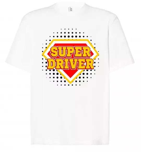 Футболка Оверсайз Super driver Білий фото