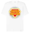 Футболка Оверсайз Super driver Білий фото